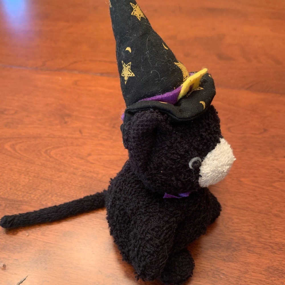 Sorcerer Bean Bag Black Cat Stuffed Animal Toy/Decoration -So Cute! - Picture 3 of 9